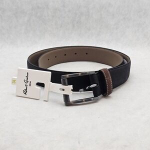 NEW W/TAGS Mens SZ 34 ROBERT GRAHAM Signature Ripaso Rich Black Leather Belt
